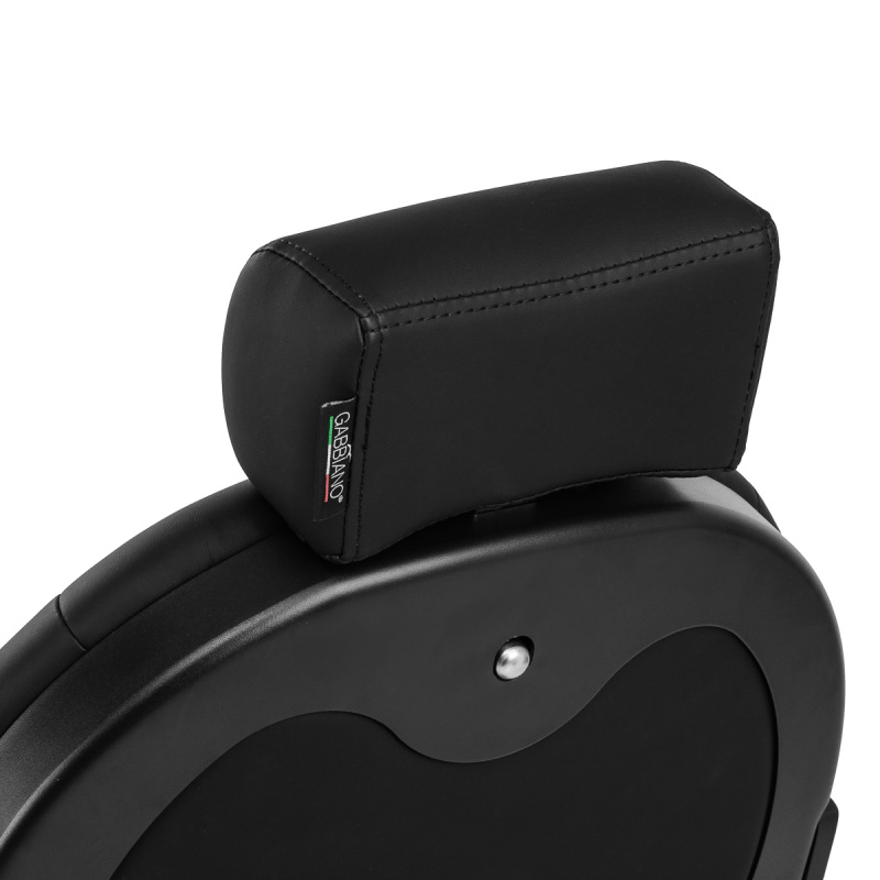 Barberské kreslo Gabbiano Niccolo čierny s čiernou základňou 16