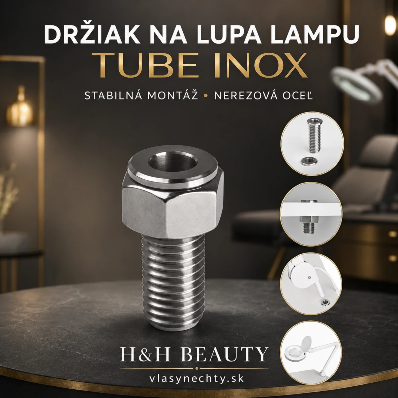 DRŽIAK LAMPY-LUPY TUBE INOX