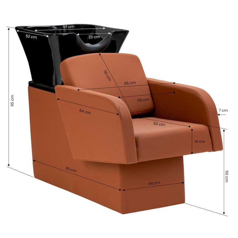 KADERNÍCKY UMÝVACÍ BOX GABBIANO Elda Brown 7