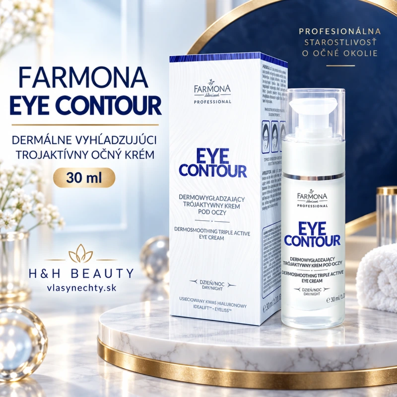 FARMONA EYE CONTOUR Dermálne vyhladzujúci trojaktívny očný krém 30ml