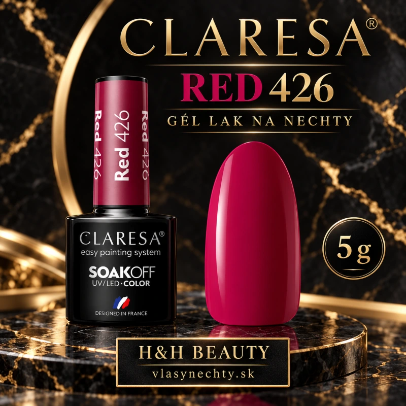CLARESA GÉL LAK NA NECHTY RED 426 -5g