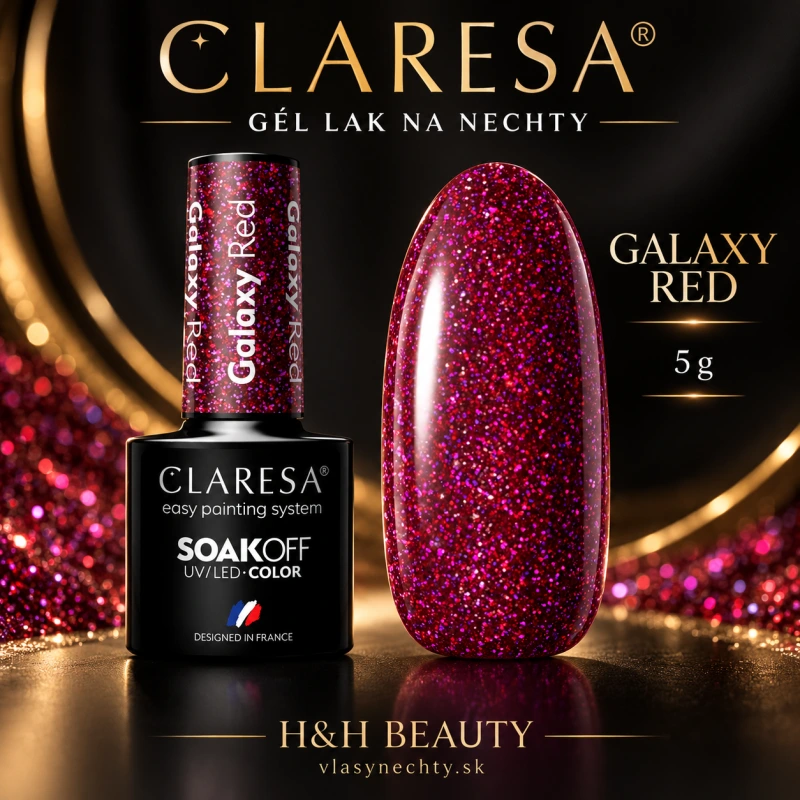 CLARESA GÉL LAK NA NECHTY Galaxy Red 5g