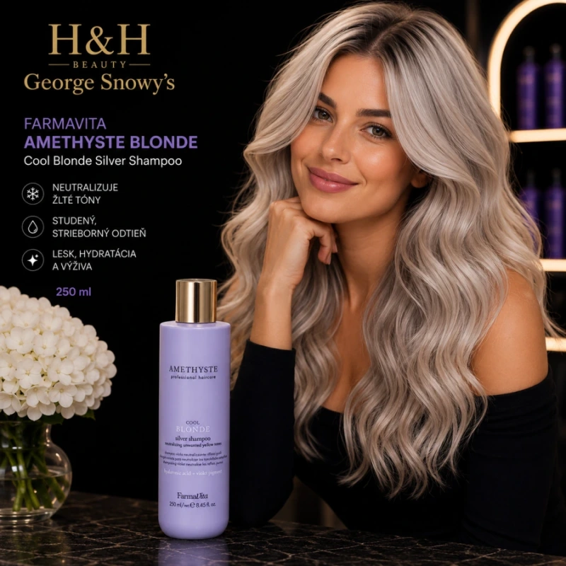 Farmavita AMETHYSTE BLONDE Cool Blonde Silver Shampoo 250ml 2