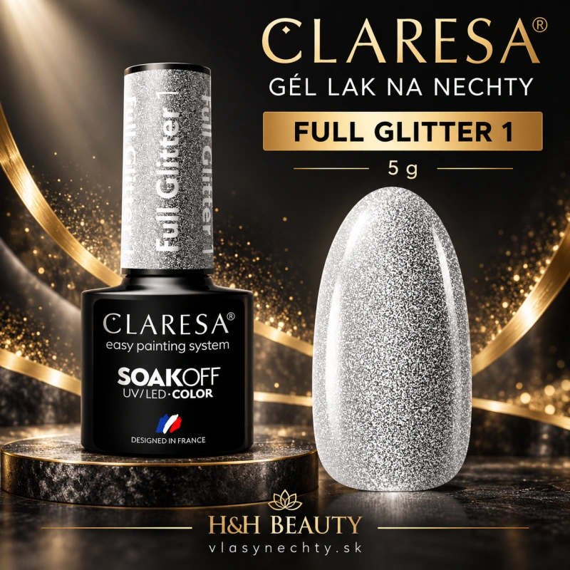 CLARESA GÉL LAK NA NECHTY FULL GLITTER 1 - 5 g