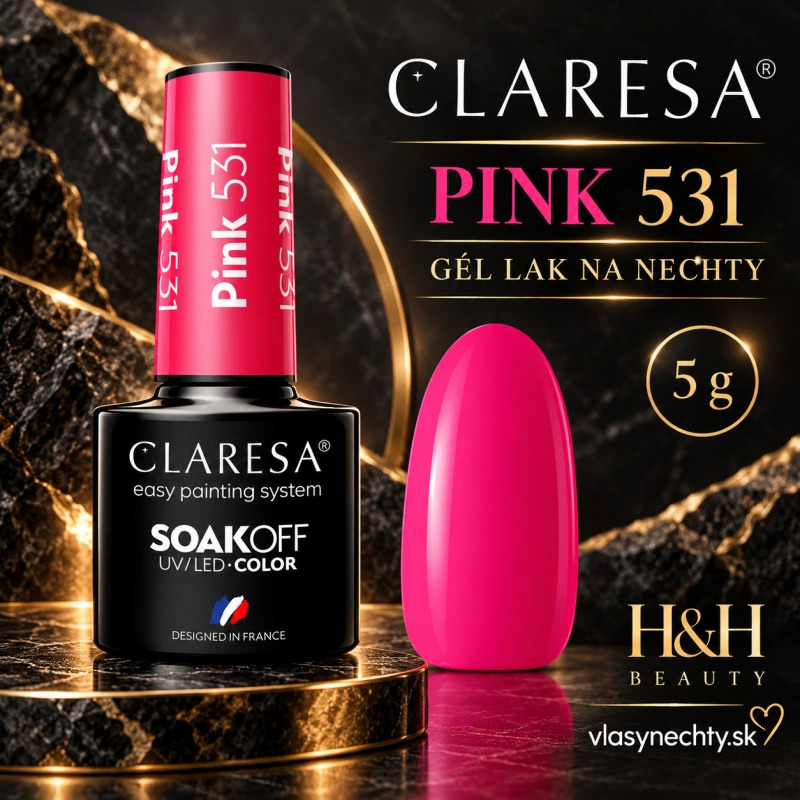 CLARESA GÉL LAK NA NECHTY PINK 531 -5g
