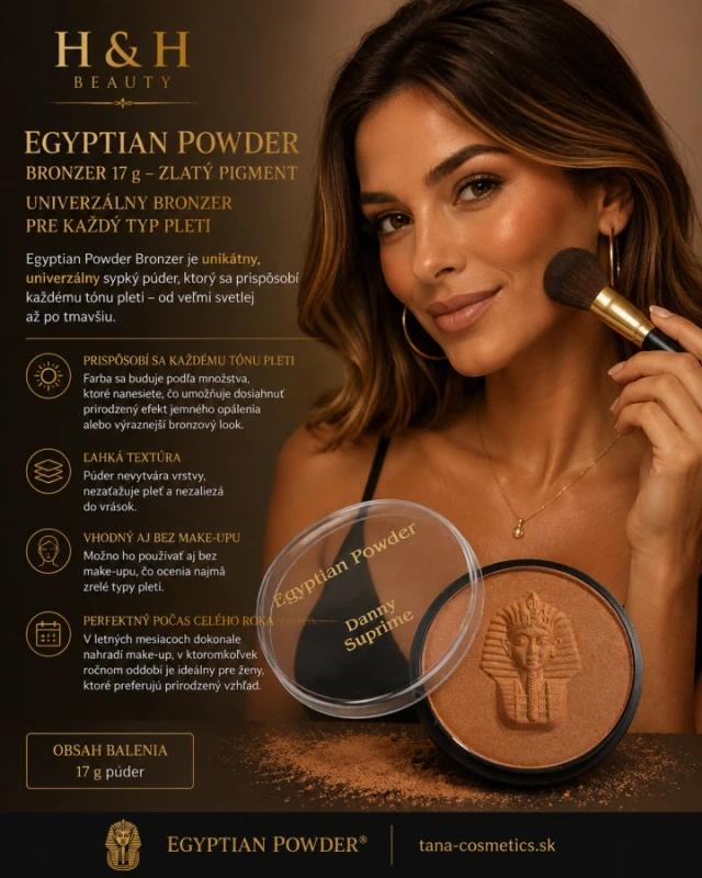 Egyptian Powder púder egyptská hlinka bronzer mat