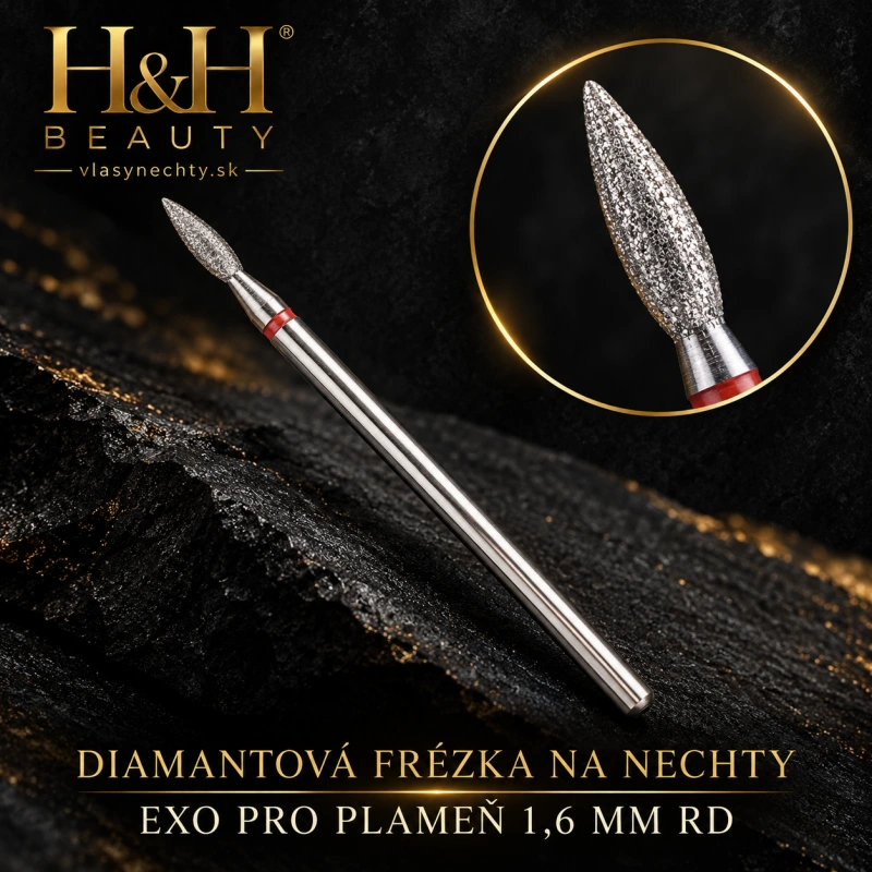DIAMANTOVÁ FRÉZKA NA NECHTY EXO PRO PLAMEŇ 1,6MM RD