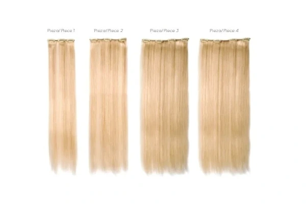 SANGRA HAIR TWENTY 110 – Prírodné clip-in vlasy, 50 cm celková dĺžka, 4 kusy 3