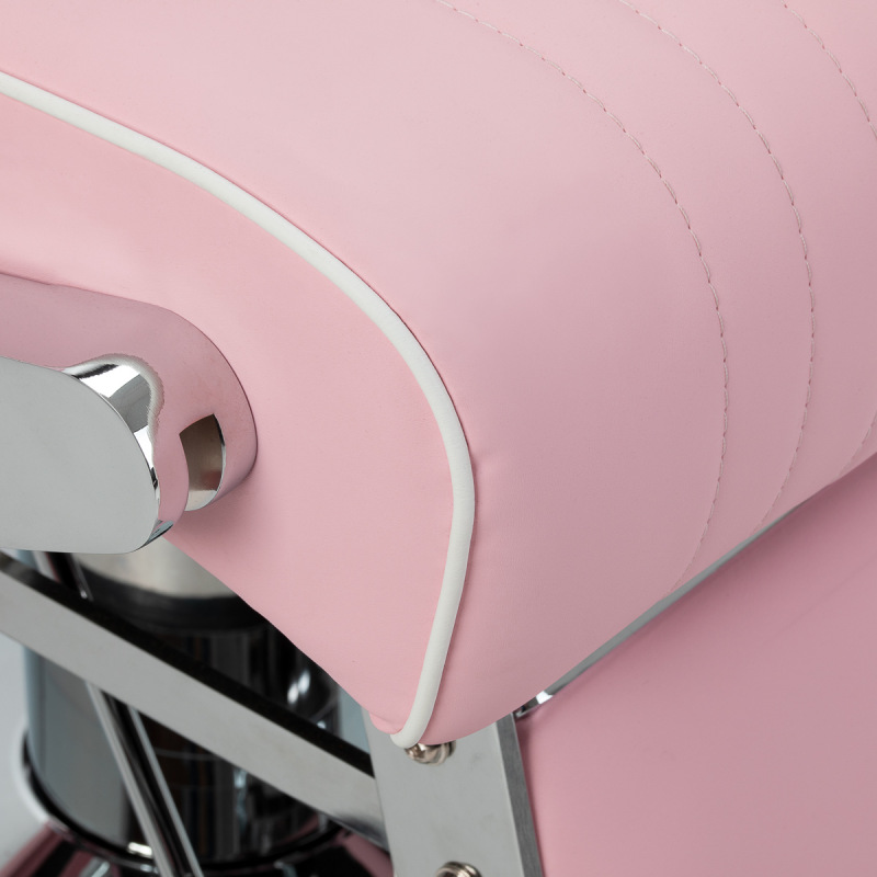 BARBERSKÉ KRESLO GABBIANO VISIONERIO ružové, chrómový rám 9