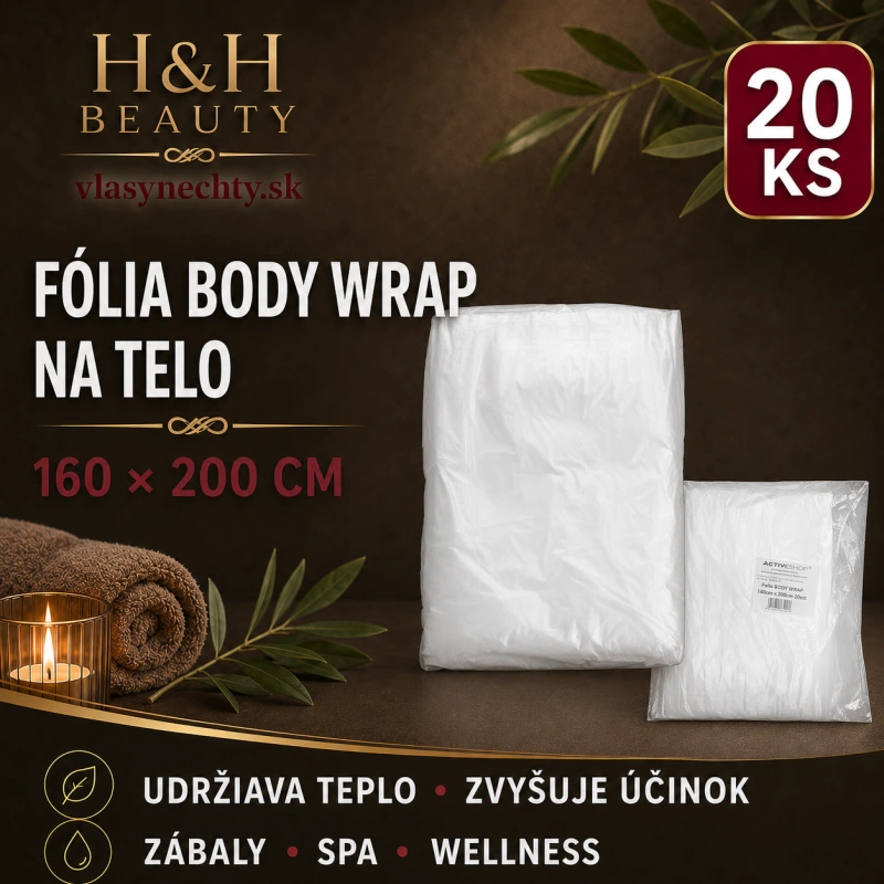 FÓLIA BODY WRAP PLATY 20 KS 160cm x 200cm na telové zábalové ošetrenia