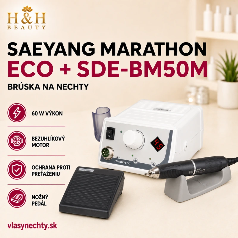 BRÚSKA NA NECHTY SAEYANG MARATHON ECO + SDE-BM50M BEZUHLÍKOVÁ  -  60 W