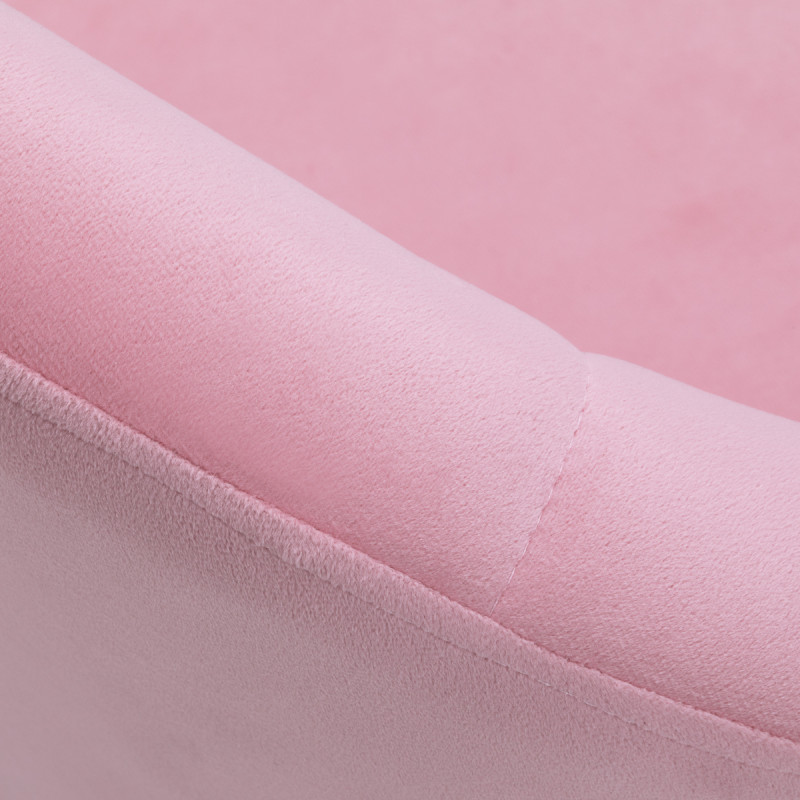 4Rico otočné kreslo QS-BL12B – zamatové, ružové 6