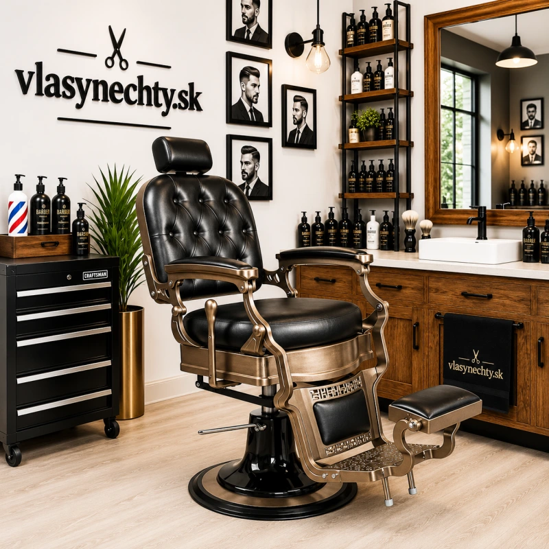 BARBERSKE KRESLO GABBIANO OLD ERNESTO ČIERNE