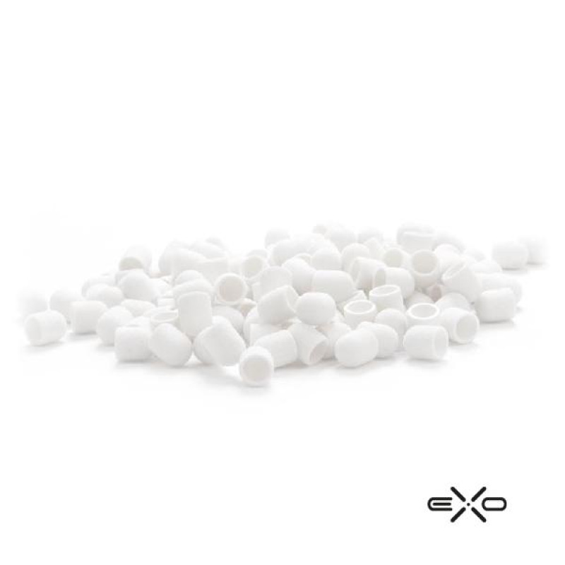 EXO BRÚSNE KOTÚČIKY 10mm/220 100 KS. HARD CAP BIELE 3