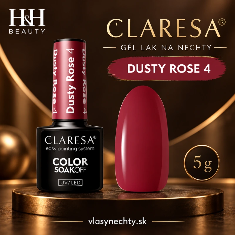 CLARESA GÉL LAK NA NECHTY DUSTY ROSE 4 5G