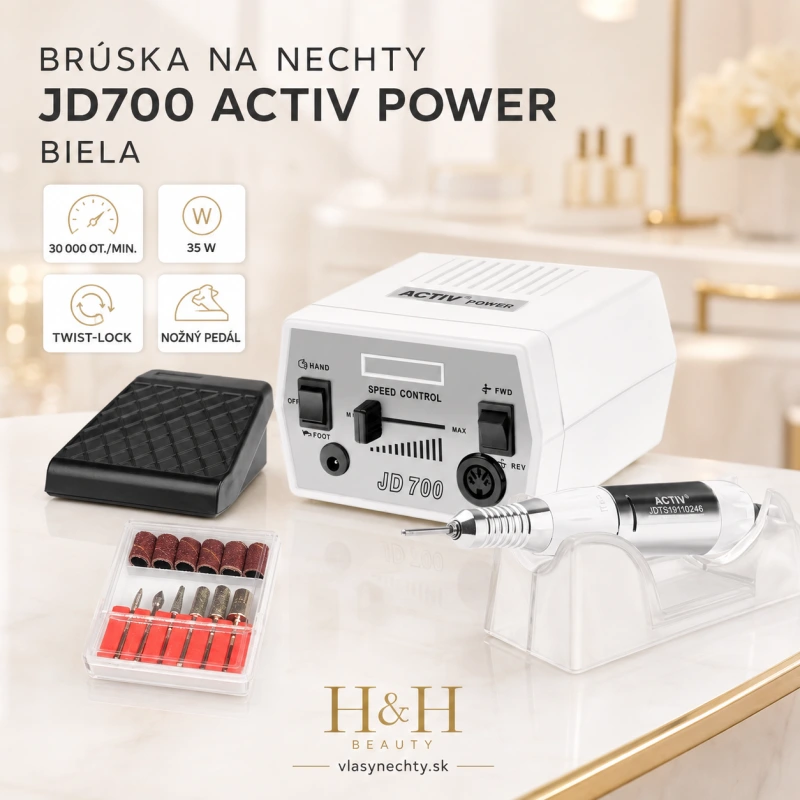BRÚSKA NA NECHTY JD700 ACTIV POWER BIELA  35W