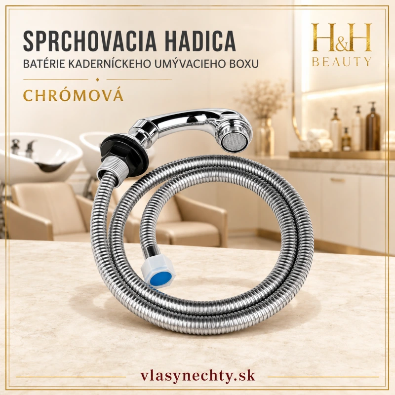 SPRCHOVACIA HADICA BATÉRIE KADERNÍCKEHO UMÝVACIEHO BOXU CHROM