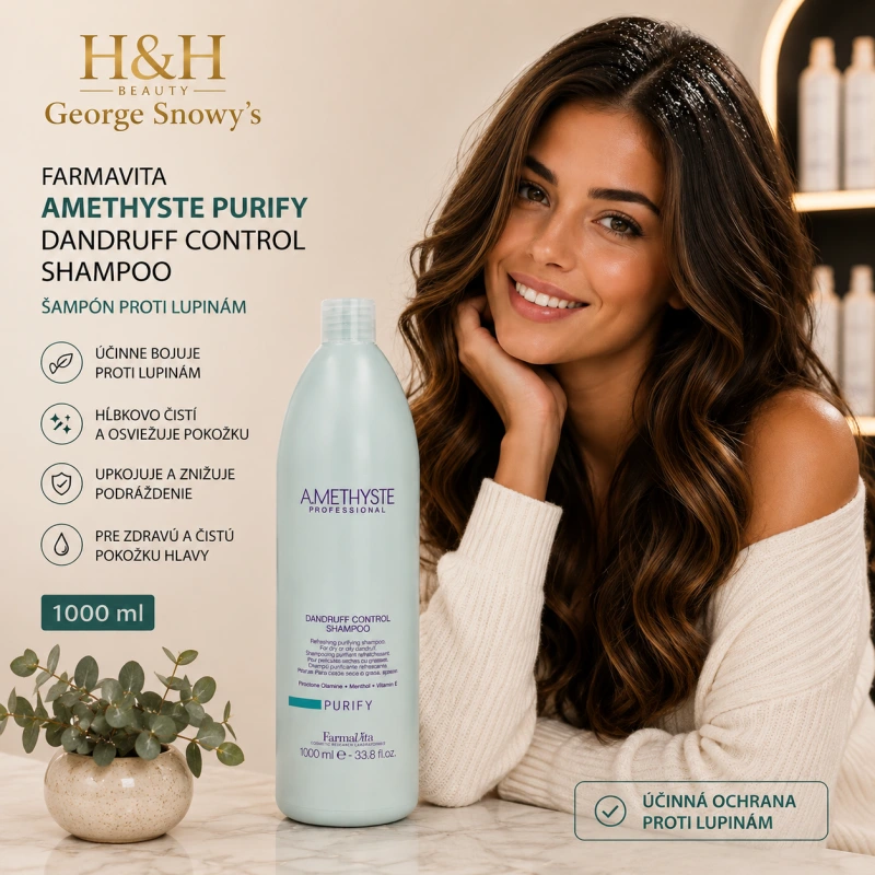 Farmavita Amethyste Purify Dandruff Control Shampoo 1000 ml , proti lupinám