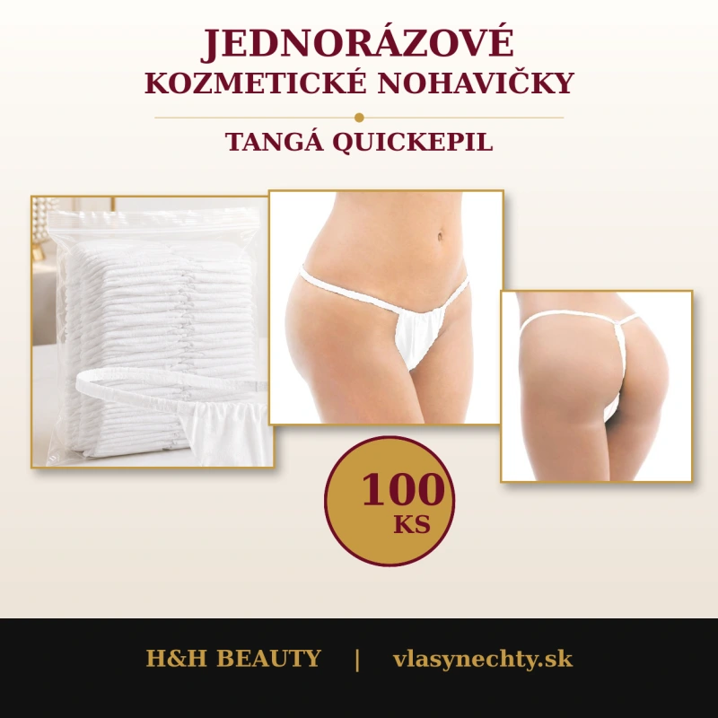 JEDNORÁZOVÉ KOZMETICKÉ NOHAVIČKY TANGÁ QUICKEPIL 100 KS