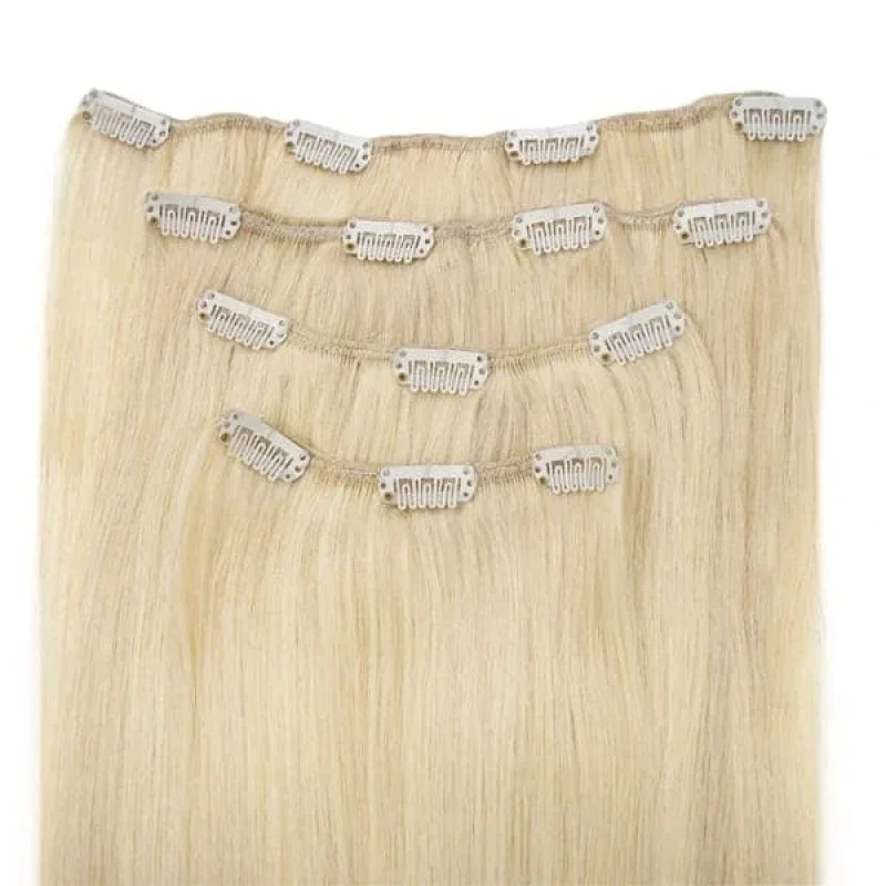 SANGRA HAIR TWENTY 110 – Prírodné clip-in vlasy, 50 cm celková dĺžka, 4 kusy