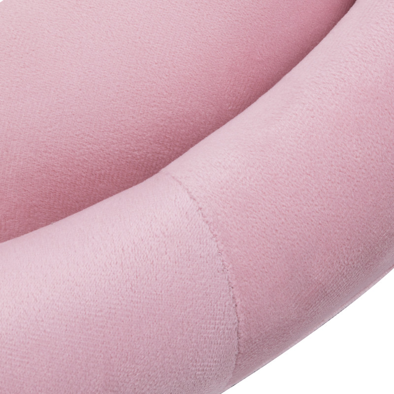 4Rico otočné kreslo QS-BL12B – zamatové, ružové 5