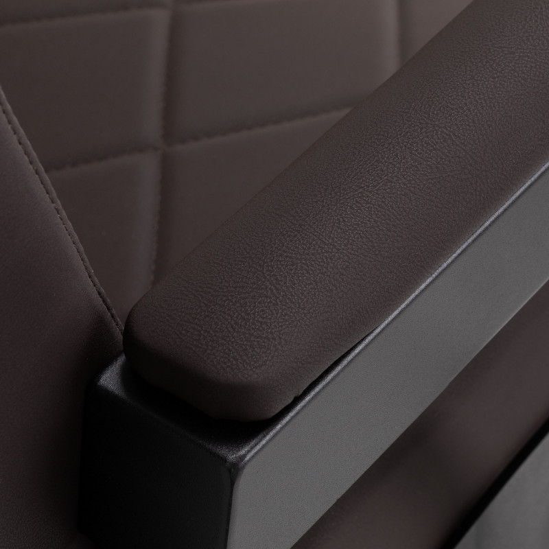 BARBERSKE KRESLO GABBIANO Bruno s čiernym rámom hnedé 17