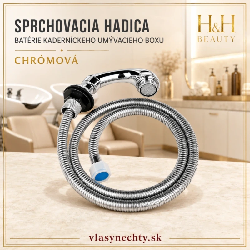 SPRCHOVACIA HADICA BATÉRIE KADERNÍCKEHO UMÝVACIEHO BOXU CHROM