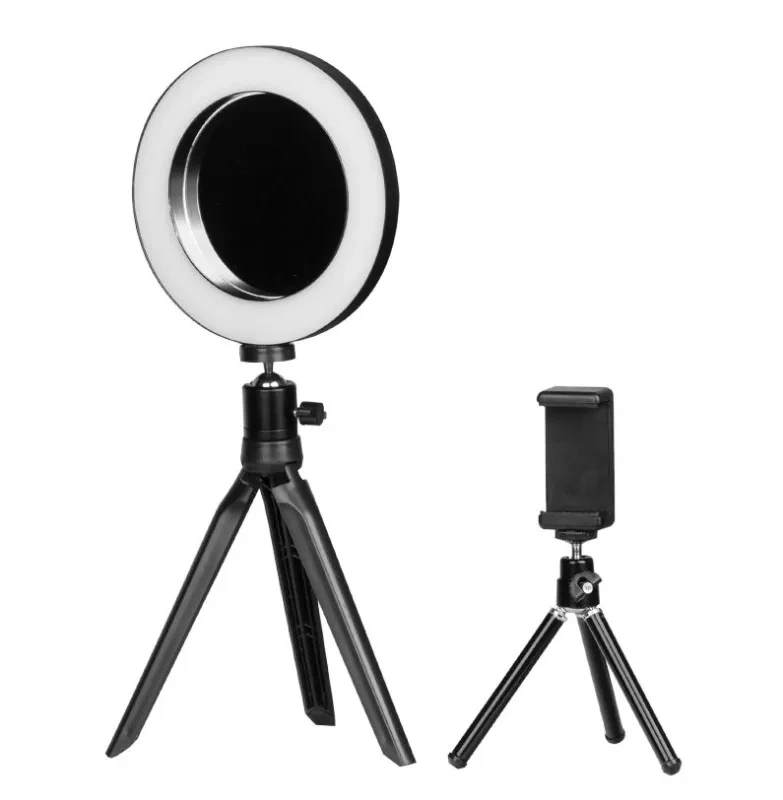 KOZMETICKÁ LAMPA NA LÍČENIE RING LED MINI 6" , STATÍVOM NA TELEFÓN 11