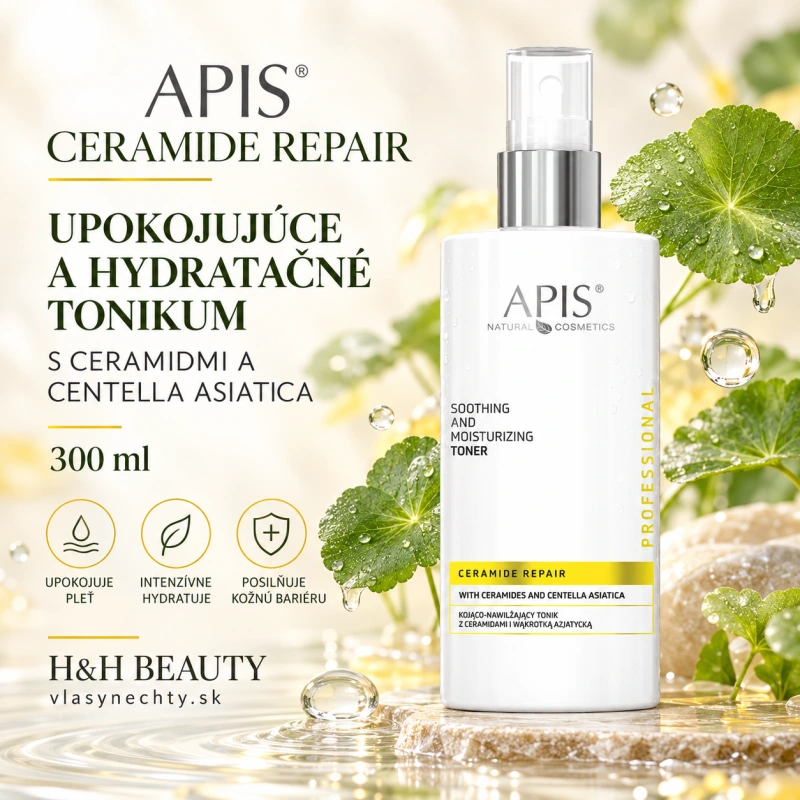 Apis CERAMIDE REPAIR Upokojujúce a hydratačné tonikum s ceramidmi a Centella Asiatica 300