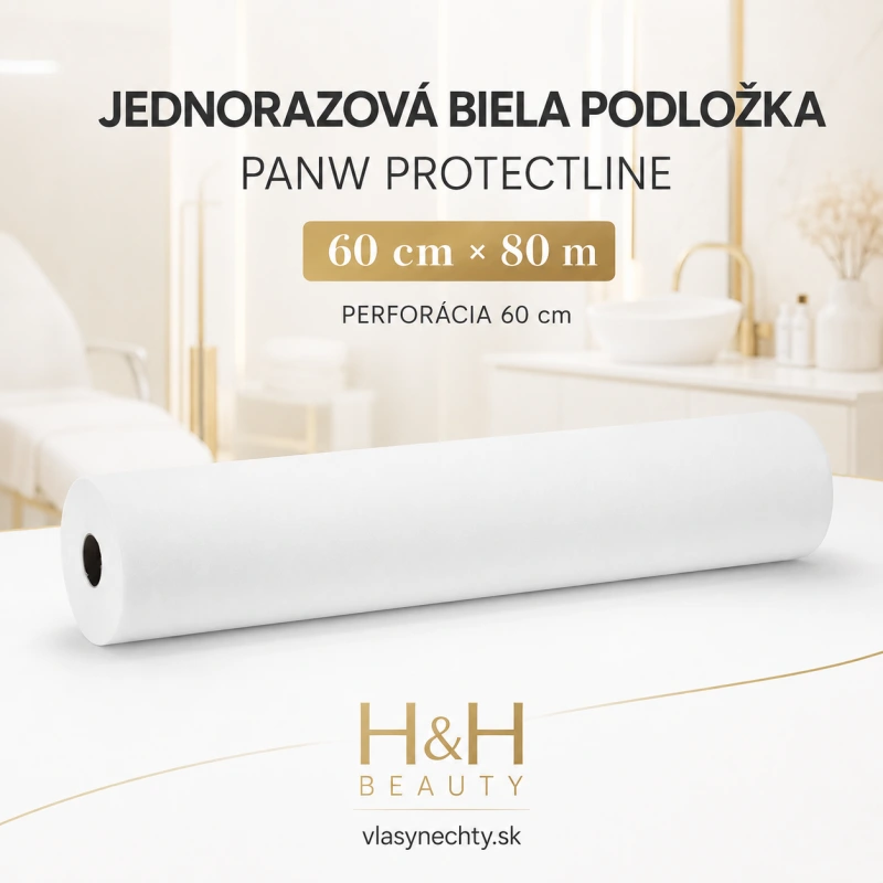 JEDNORAZOVÁ BIELA PODLOŽKA PANW PROTECTLINE – 60 cm × 80 m 3
