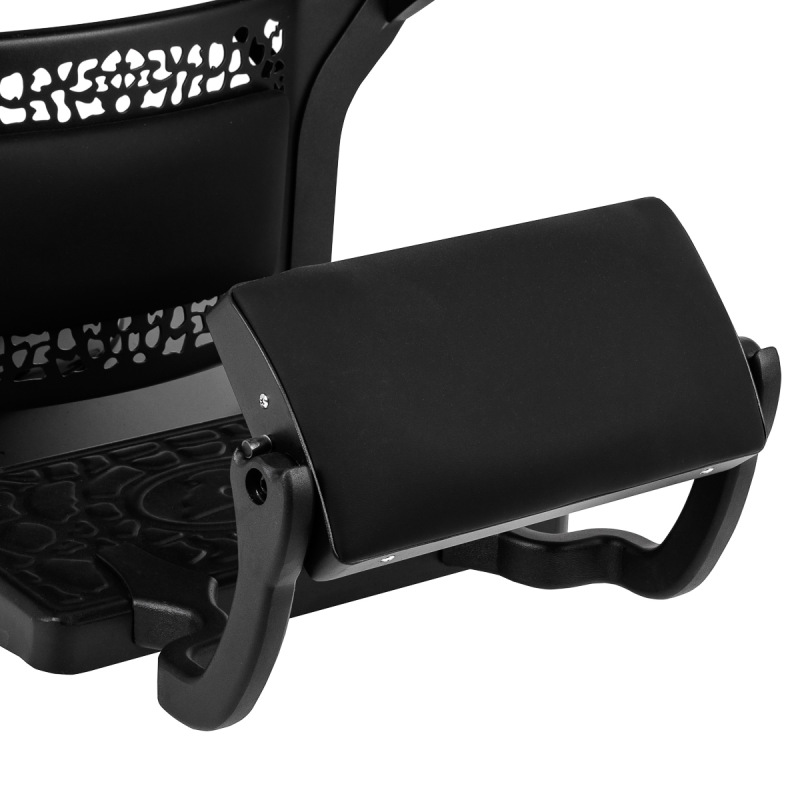 Barberské kreslo Gabbiano Niccolo čierny s čiernou základňou 5