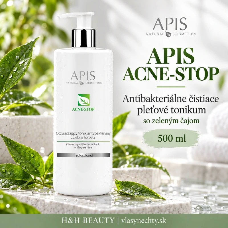 APIS ANTIBAKTERIÁLNE ČISTIACE PLEŤOVÉ TONIKUM SO ZELENÝM ČAJOM 500ML
