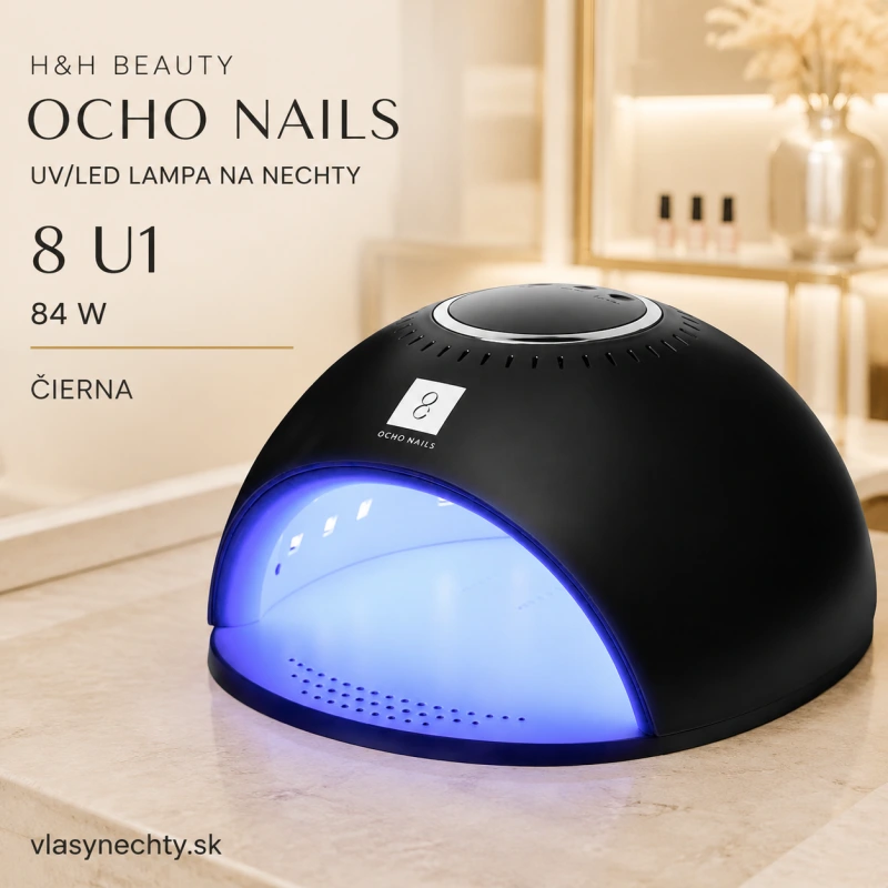 UV LED LAMPA NA NECHTY OCHO NAILS 8 U1 ČIERNA 84W