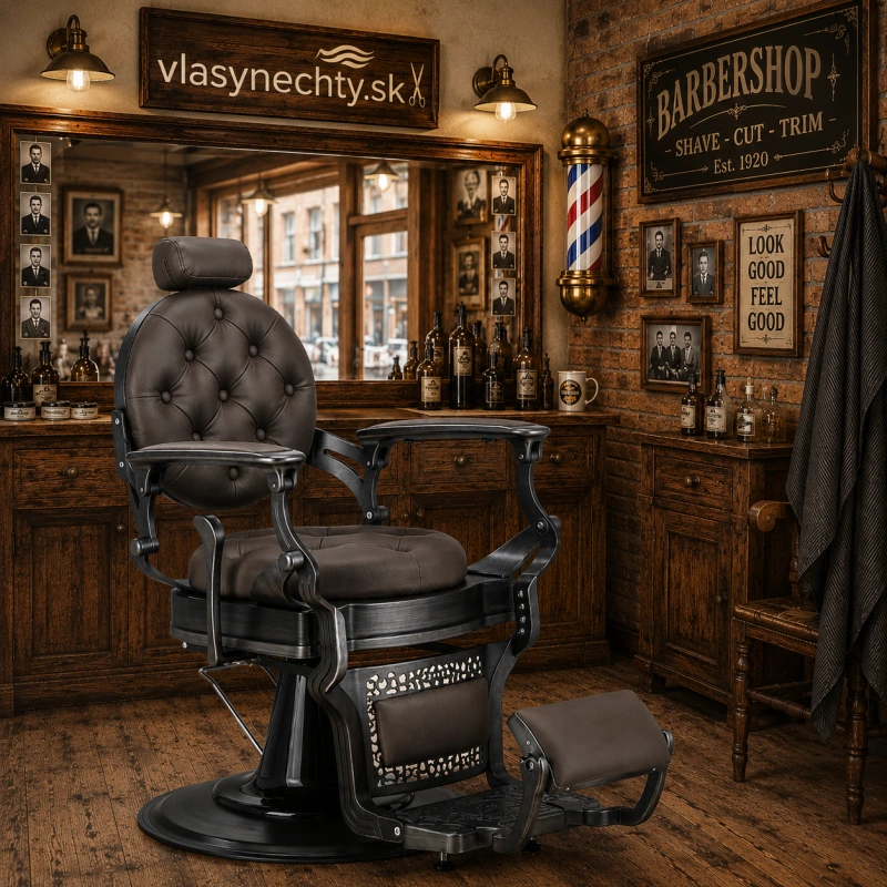 BARBERSKE KRESLO GABBIANO Brown