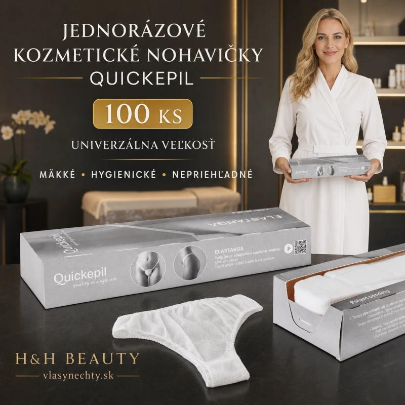 JEDNORÁZOVÉ KOZMETICKÉ ELASTICKÉ NOHAVIČKY -TANGÁ QUICKEPIL 100 ks