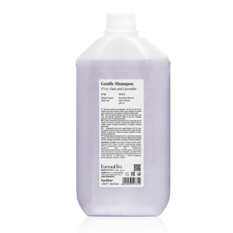 Farmavita BACKBAR GENTLE SHAMPOO Č.03 - OVOS A LEVANDUĽA 5000ml 1