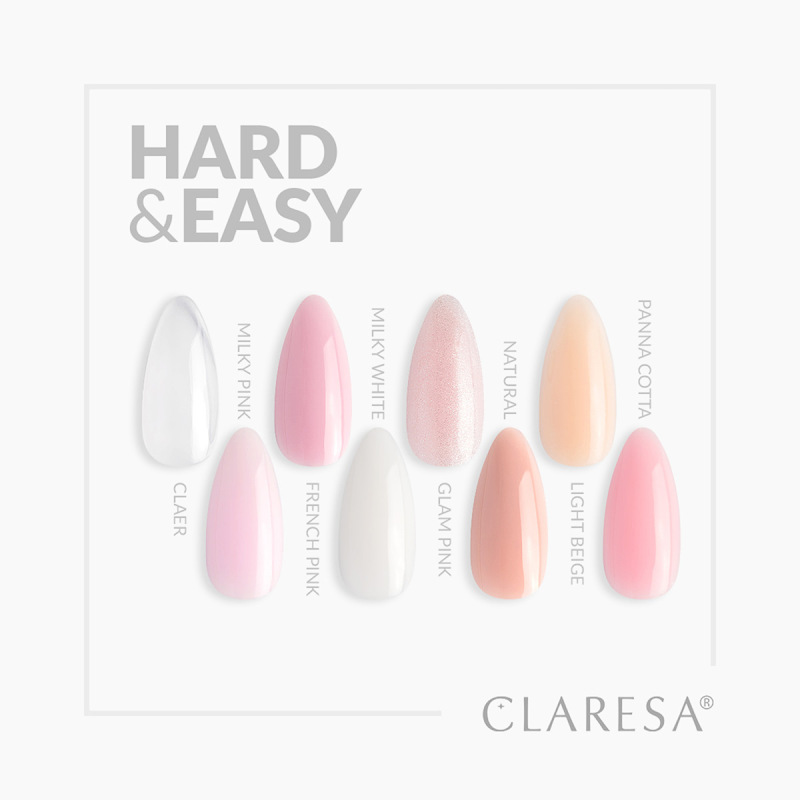 CLARESA HARD&EASY BUILDER GEL GLAM PINK 12g 4