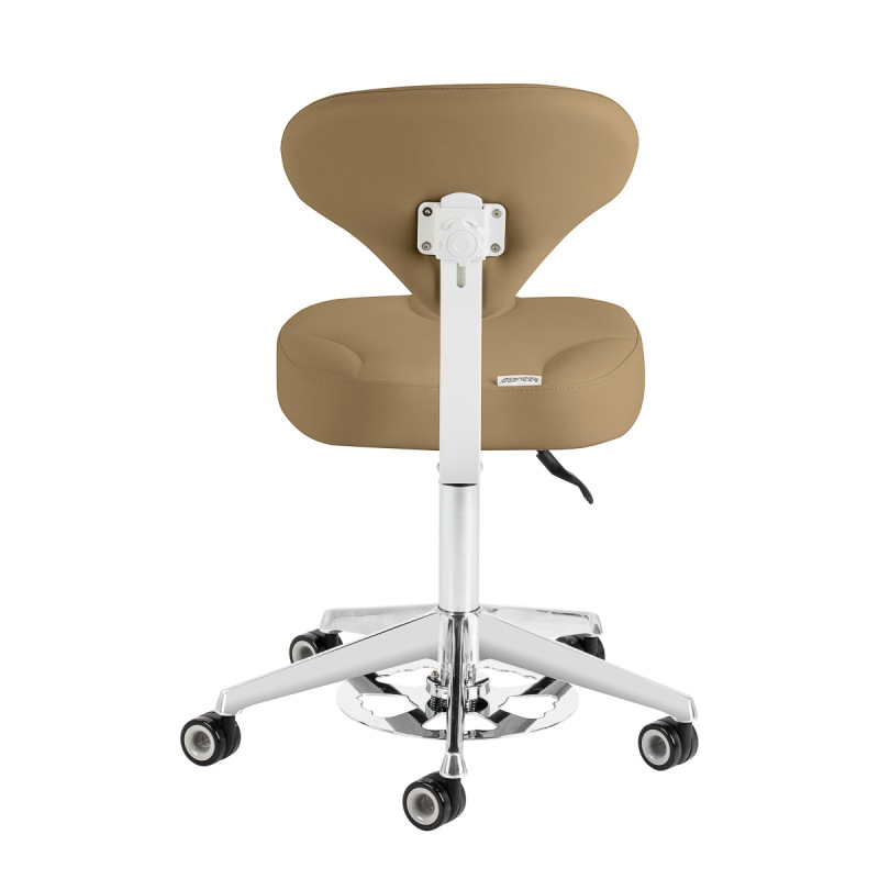Taboret kosmetyczny Azzurro 156-F bump-up beżowy (jasna kawa) 2