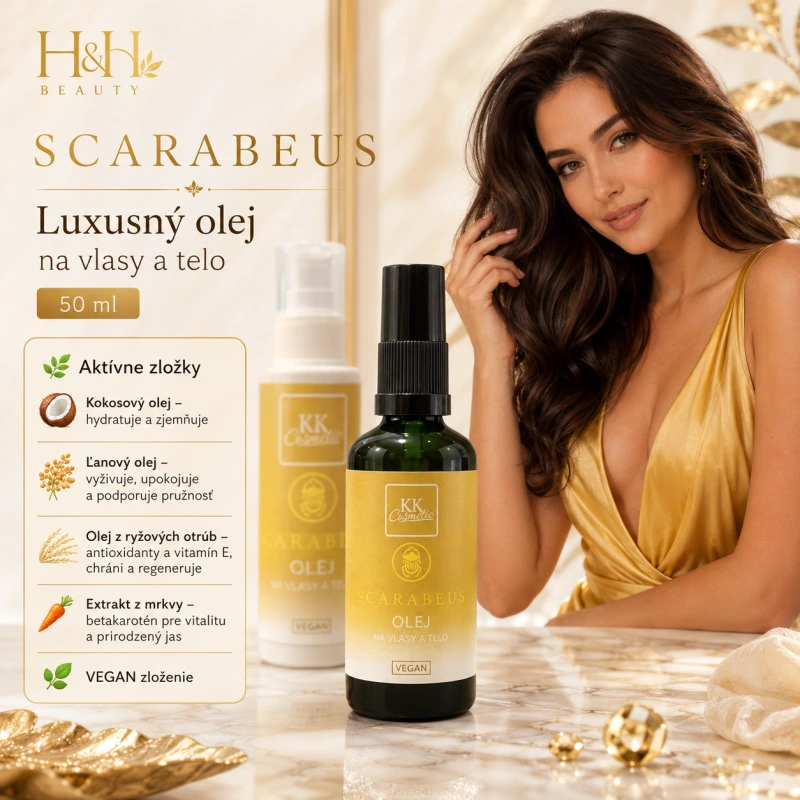 SCARABEUS Olej na vlasy a telo 50 ml