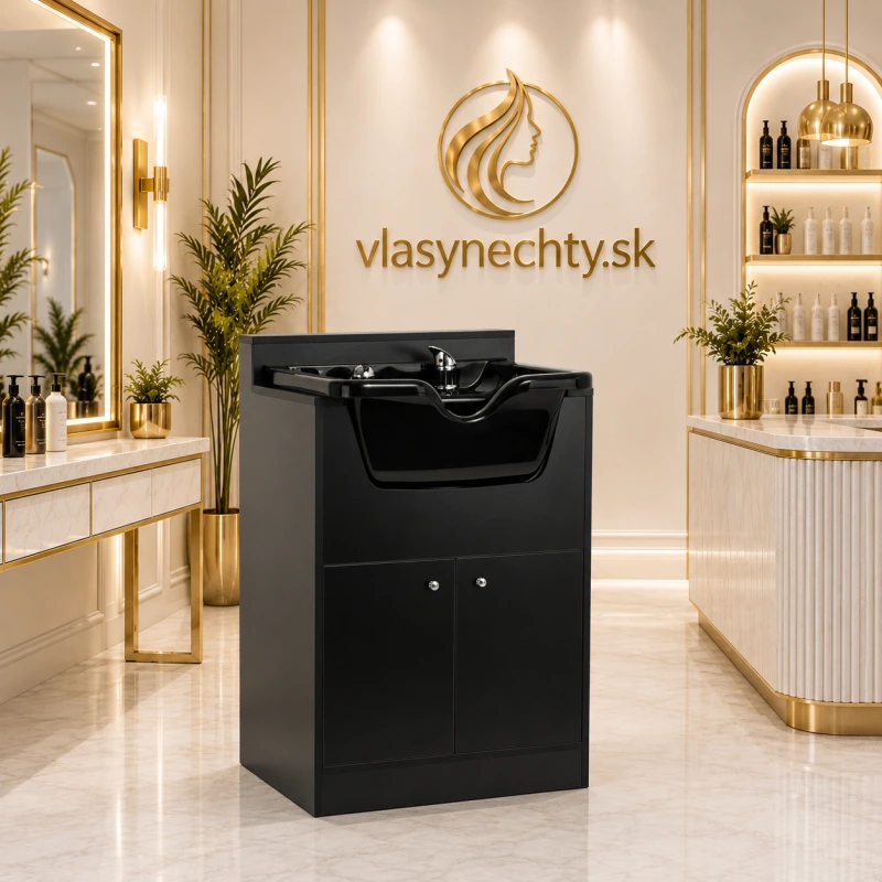 BARBERSKÁ UMÝVACIA SKRÍNKA GABBIANO BB06 ČIERNA