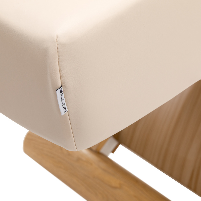 Leżanka SPA Sillon Siesta kremowa z jasnobrązową podstawą 10