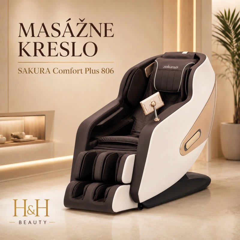 MASÁŽNE KRESLO SAKURA Comfort Plus 806 hnedé
