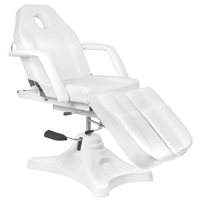 Fotel kosmetyczny hydrauliczny A 234C pedi biały 1
