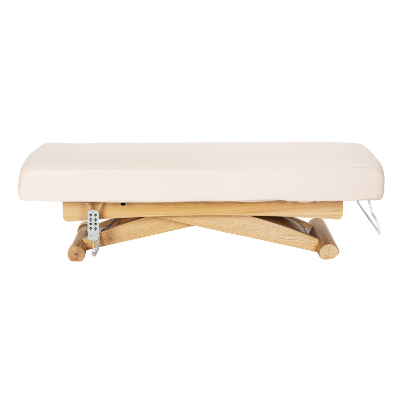 Leżanka SPA Sillon Siesta kremowa z jasnobrązową podstawą 4