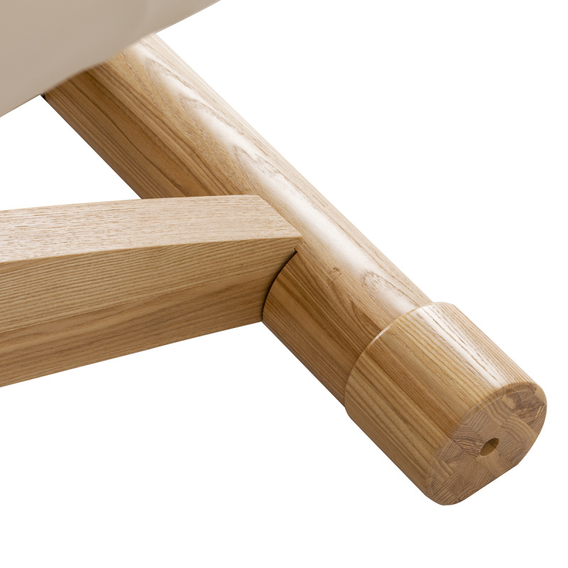 Leżanka SPA Sillon Siesta kremowa z jasnobrązową podstawą 18