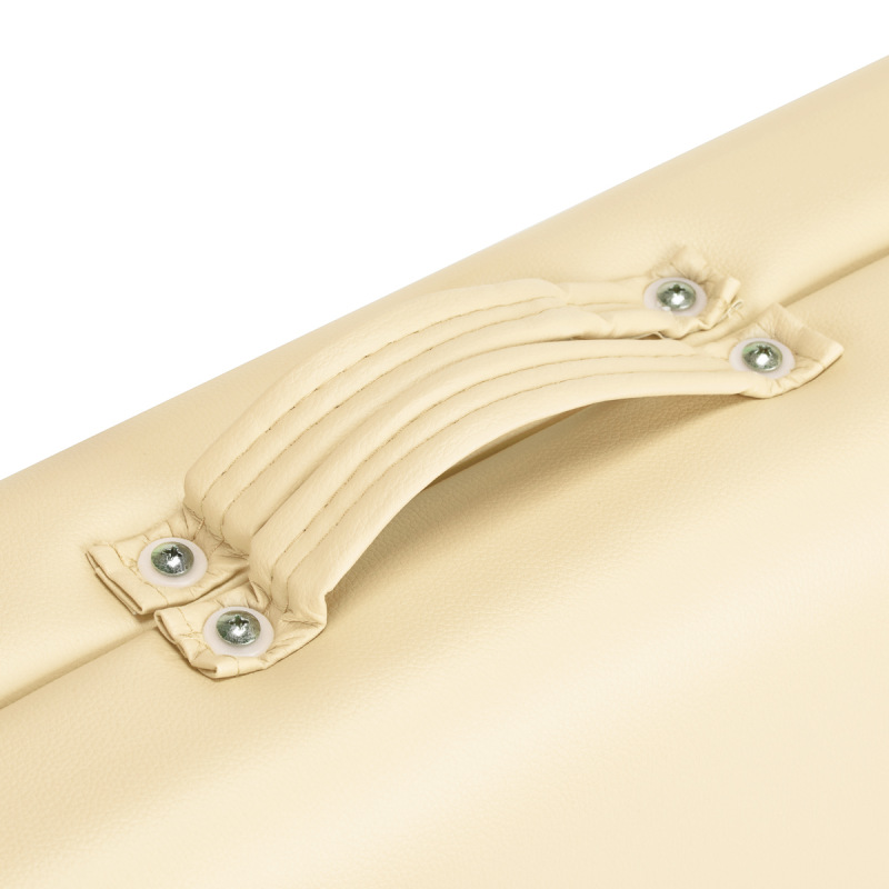 BALANCE-skladací masážny stôl drevený 2 segmentový krémový 11