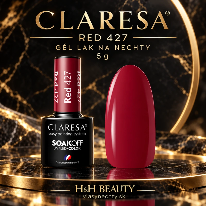 CLARESA GÉL LAK NA NECHTY RED 427 -5g