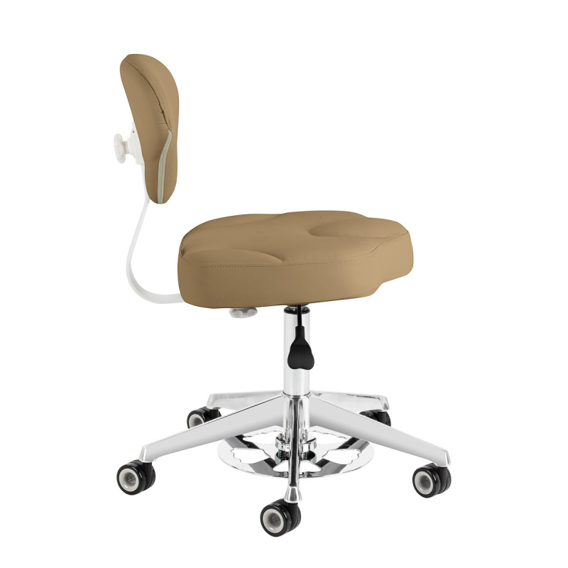 Taboret kosmetyczny Azzurro 156-F bump-up beżowy (jasna kawa) 3