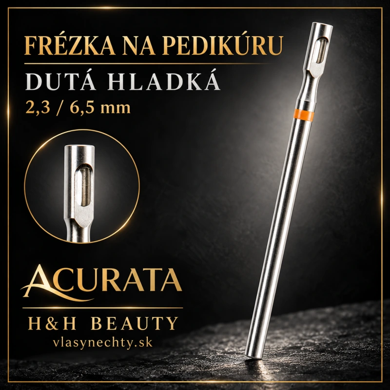 FRÉZKA NA PEDIKÚRU DUTÁ HLADKÁ 2,3/6,5mm ACURATA