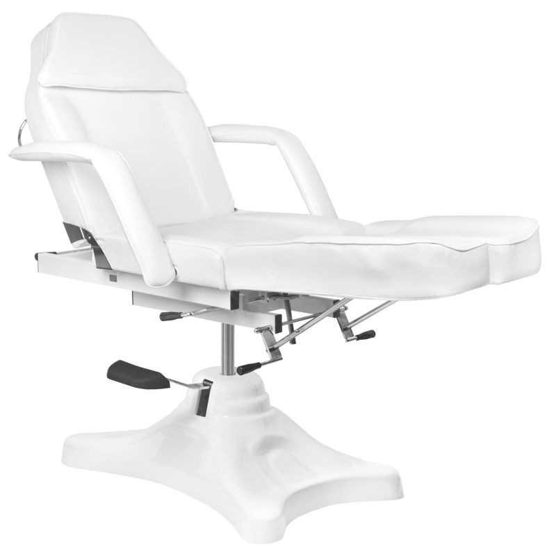 Fotel kosmetyczny hydrauliczny A 234C pedi biały 3